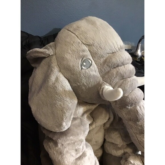 IKEA Large Plush Elephant ~19"x19" DISCONTINUED Grey Soft Toy - Picture 9 of 10